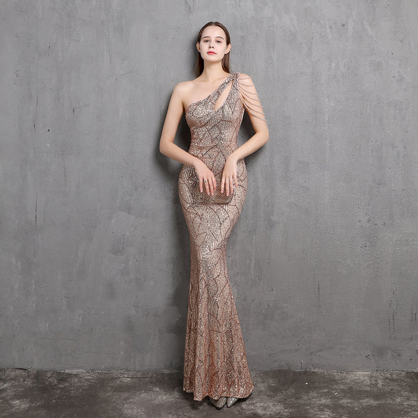 Ethereal & Dreamy Mermaid Evening Gown for Weddings & Parties