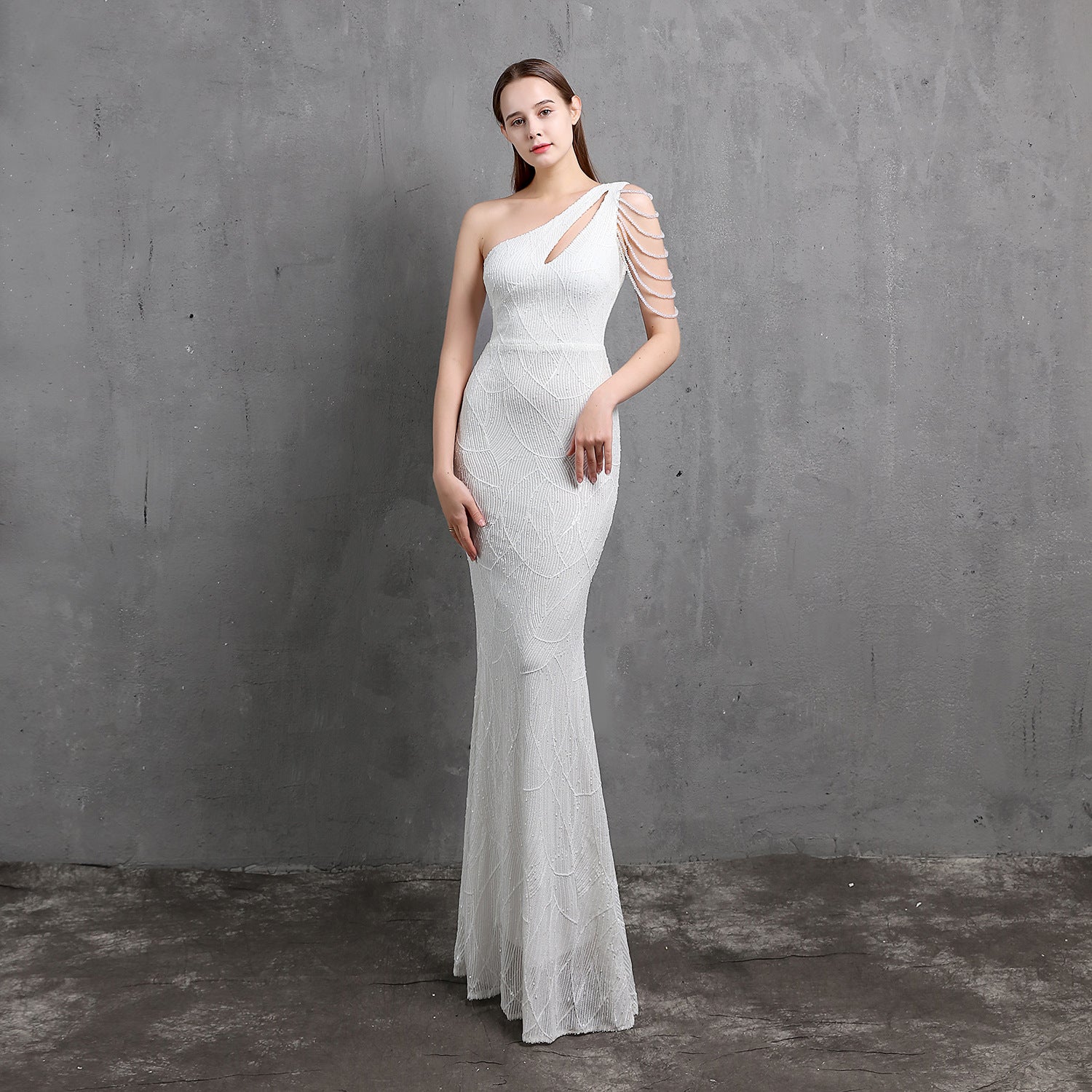 Ethereal & Dreamy Mermaid Evening Gown for Weddings & Parties