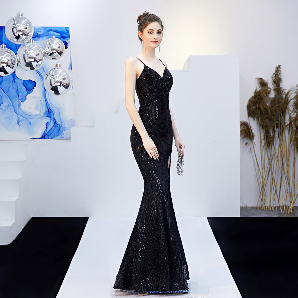 Sexy, přiléhavé šaty ve stylu mořské panny na párty a bankety