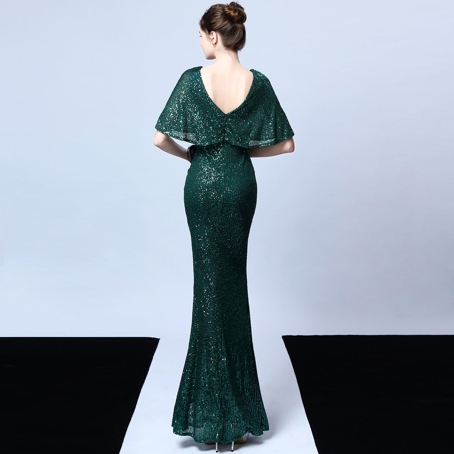 Elegant Fringe & Sequin Mermaid Gown for Formal Events