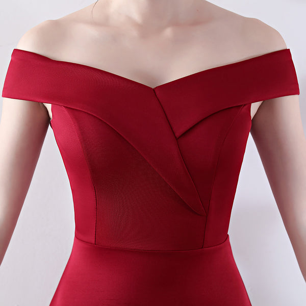 A-Line Red Wedding Dress for Engagement or Post-Wedding Events