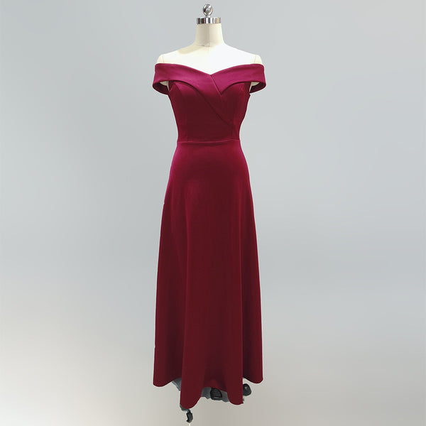 A-Line Red Wedding Dress for Engagement or Post-Wedding Events