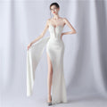 2024 High-End Evening Gown with Corset Bodice and Intricate Beading