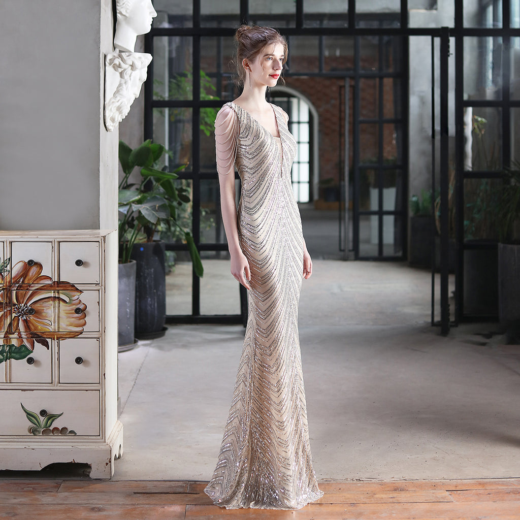 2021 Sequin Mermaid Evening Gown for Banquets & Events