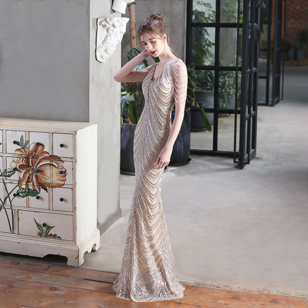 2021 Sequin Mermaid Evening Gown for Banquets & Events