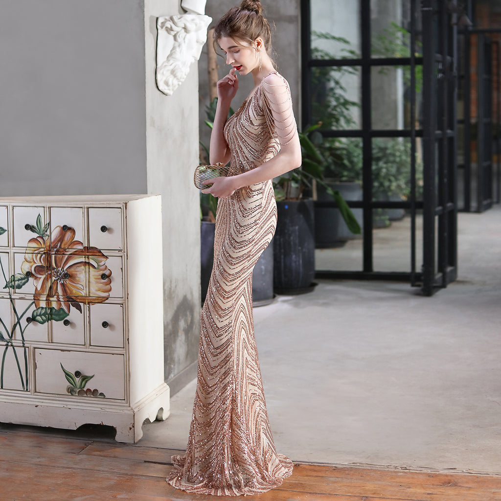 2021 Sequin Mermaid Evening Gown for Banquets & Events