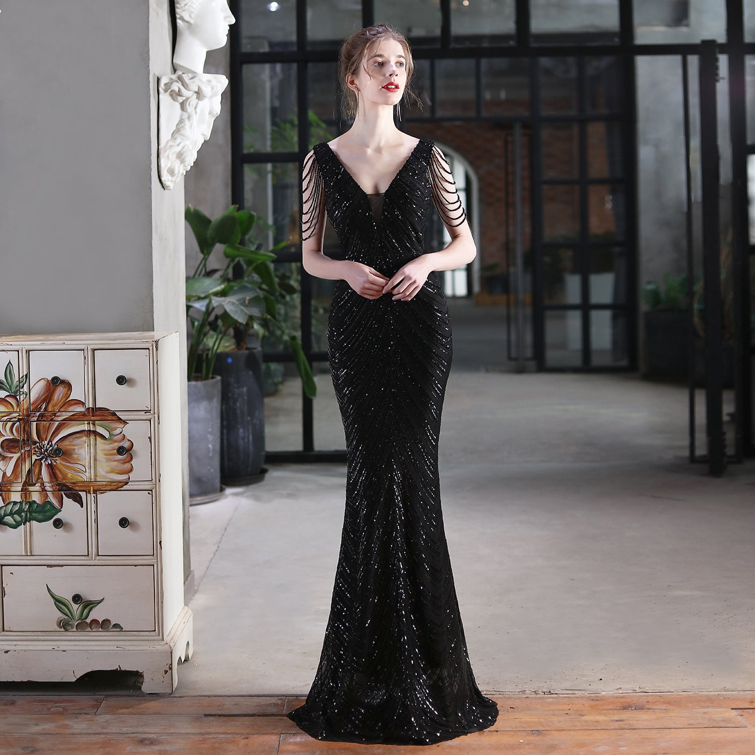 2021 Sequin Mermaid Evening Gown for Banquets & Events