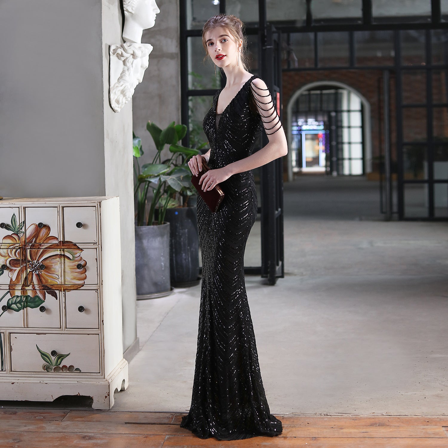 2021 Sequin Mermaid Evening Gown for Banquets & Events