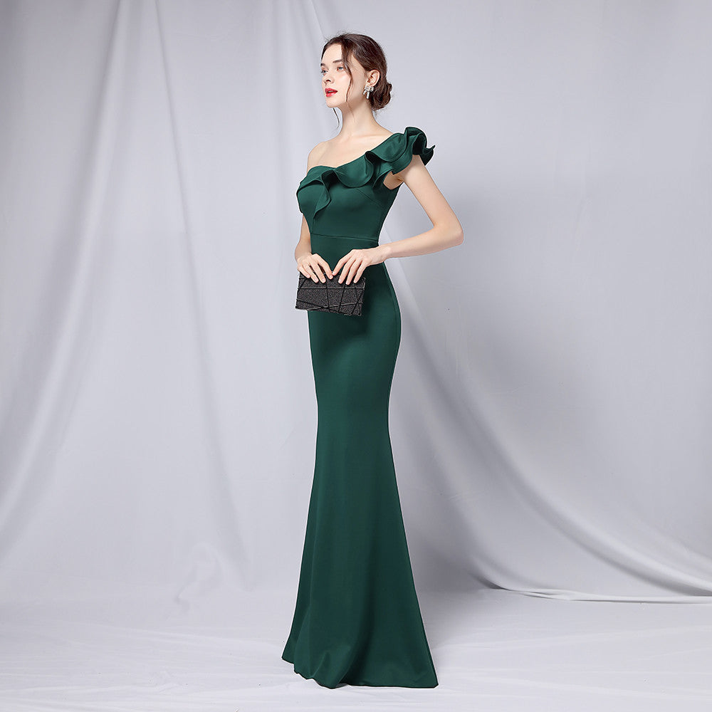 One-Shoulder Sequin Mermaid Evening Dress (6 Colors Available)