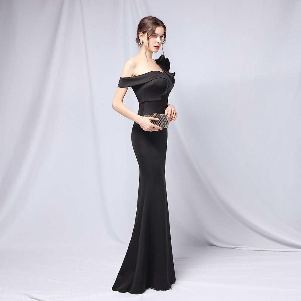 One-Shoulder Sequin Mermaid Evening Dress (6 Colors Available)