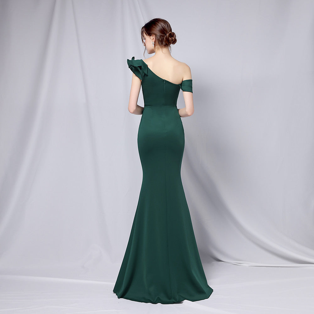 One-Shoulder Sequin Mermaid Evening Dress (6 Colors Available)