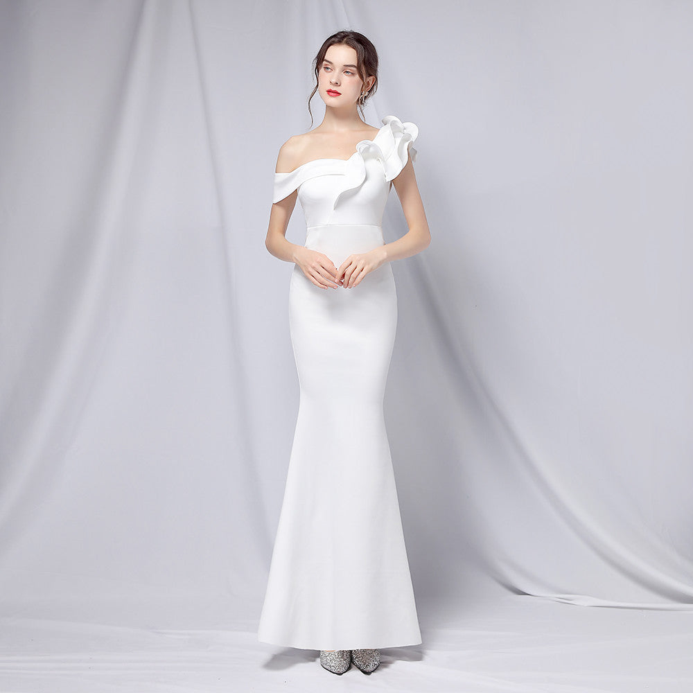 One-Shoulder Sequin Mermaid Evening Dress (6 Colors Available)