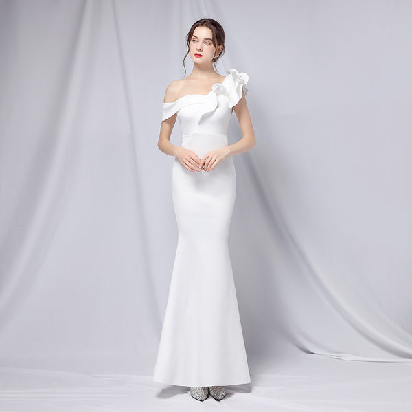 One-Shoulder Sequin Mermaid Evening Dress (6 Colors Available)