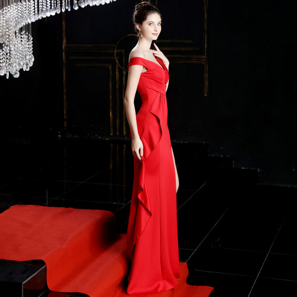 Elegant Off-the-Shoulder Mermaid Evening Gown