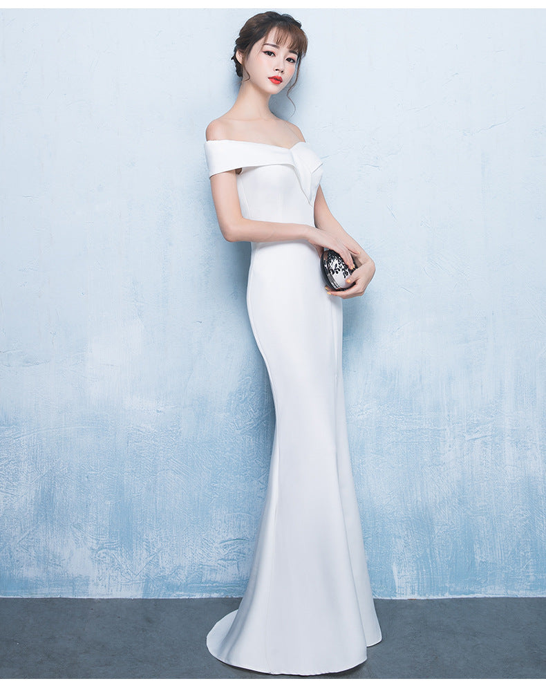 Elegant Off-the-Shoulder Mermaid Evening Gown