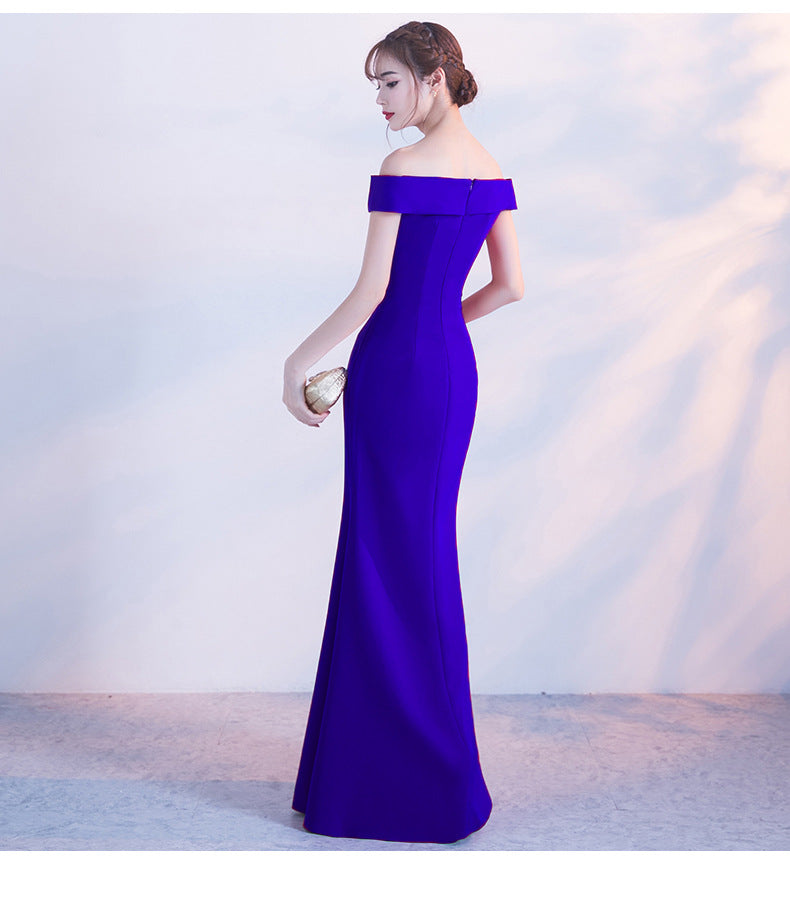 Elegant Off-the-Shoulder Mermaid Evening Gown