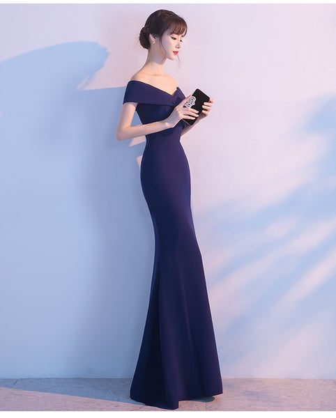 Elegant Off-the-Shoulder Mermaid Evening Gown