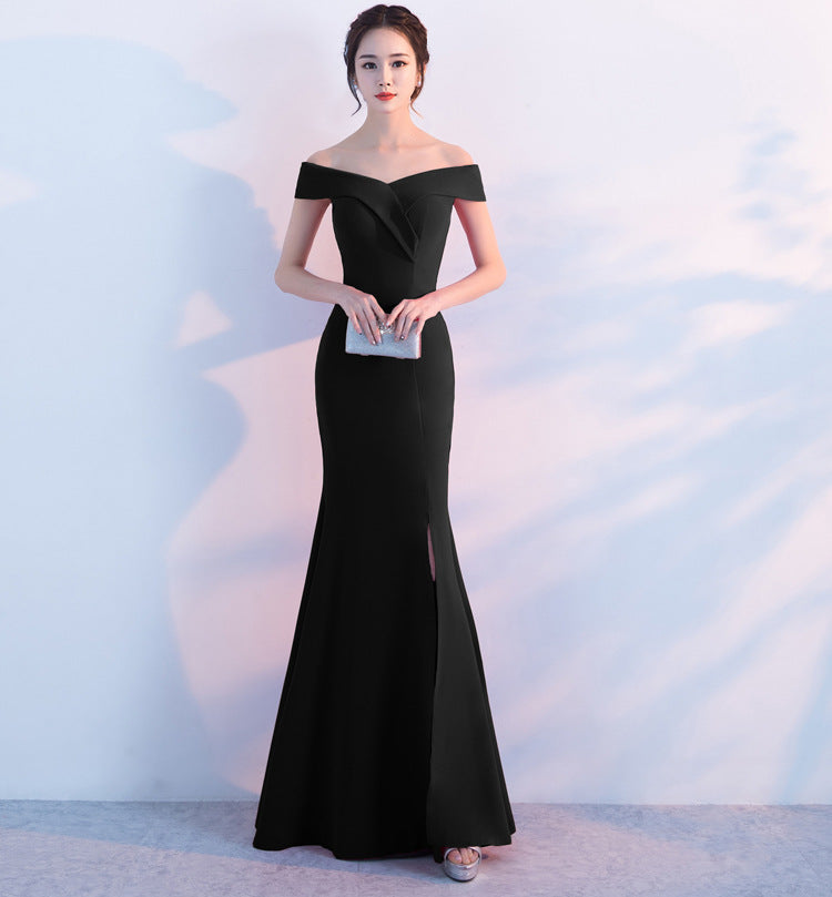 Elegant Off-the-Shoulder Mermaid Evening Gown