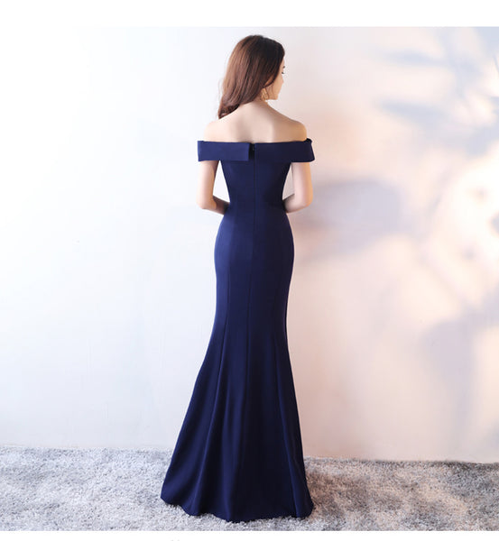 Off-the-Shoulder Mermaid Evening Gown