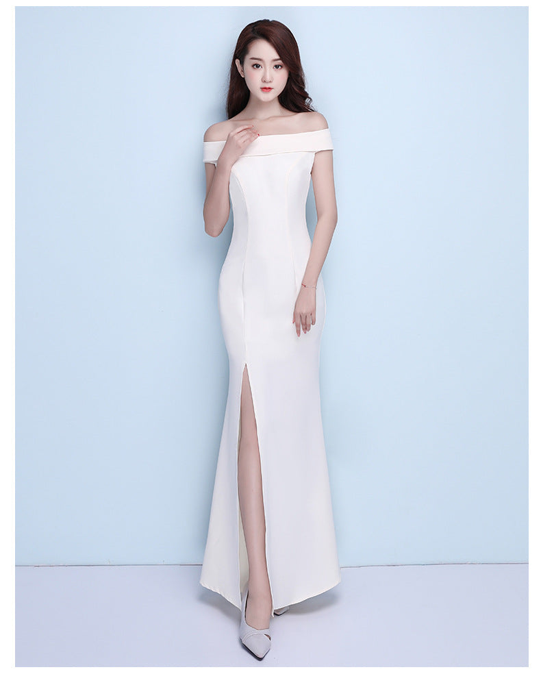 Off-the-Shoulder Mermaid Evening Gown