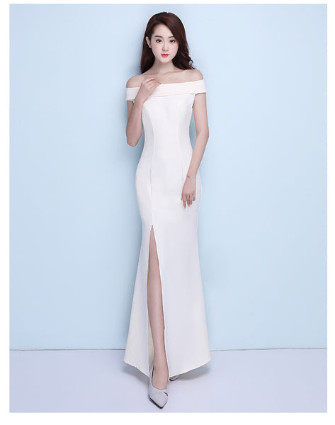 Off-the-Shoulder Mermaid Evening Gown