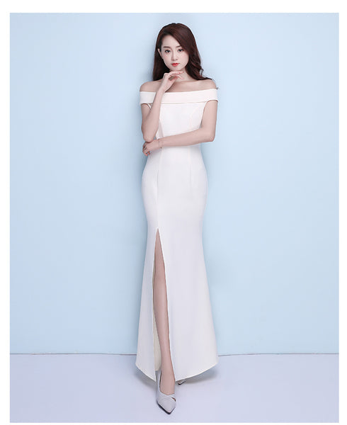 Off-the-Shoulder Mermaid Evening Gown