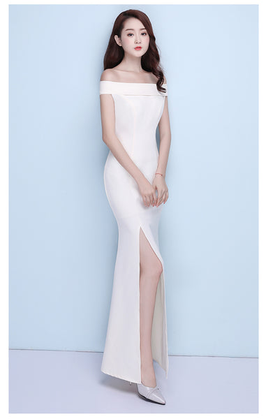 Off-the-Shoulder Mermaid Evening Gown