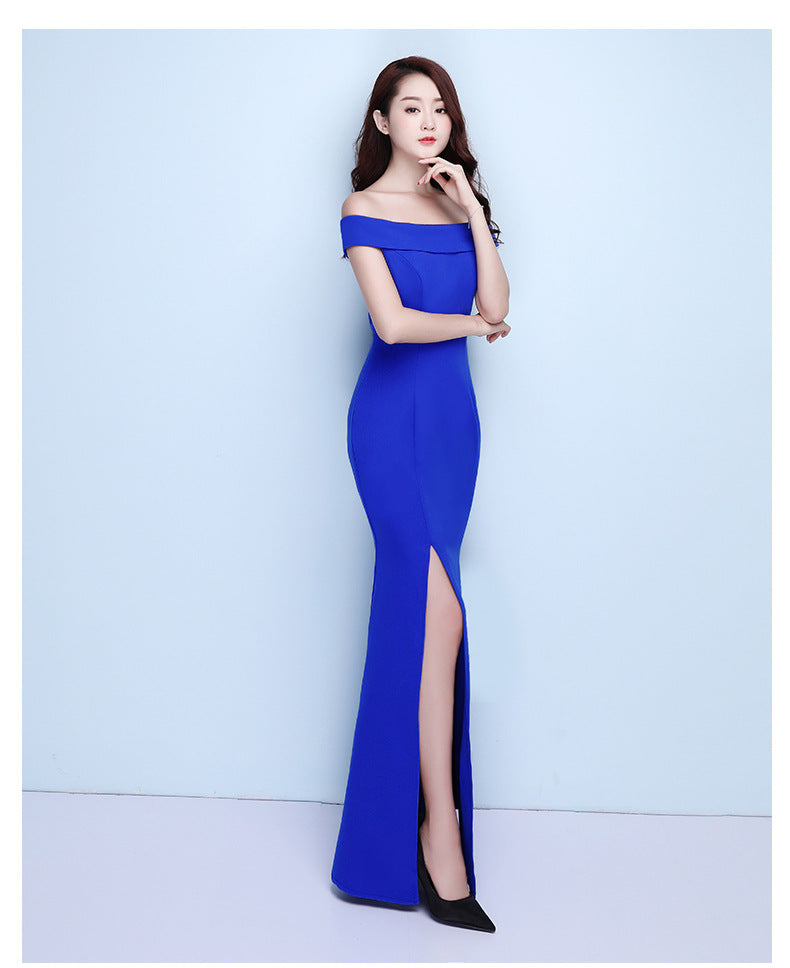 Off-the-Shoulder Mermaid Evening Gown