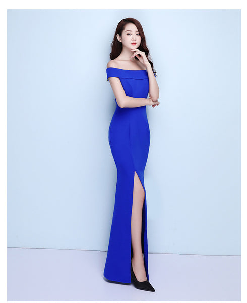 Off-the-Shoulder Mermaid Evening Gown