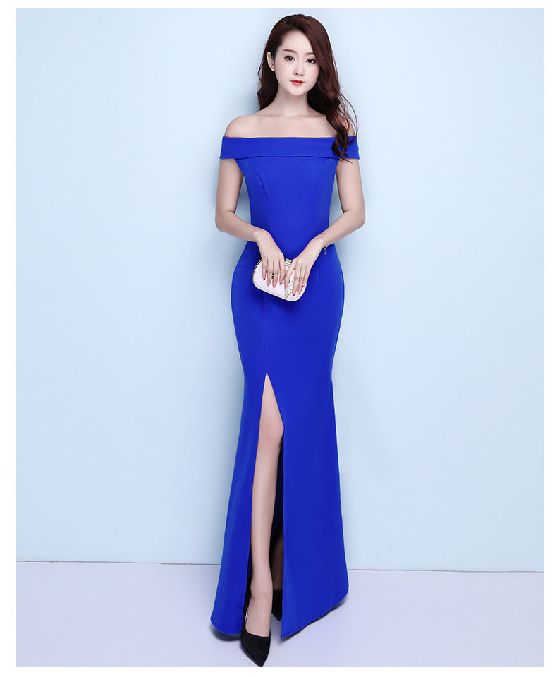 Off-the-Shoulder Mermaid Evening Gown