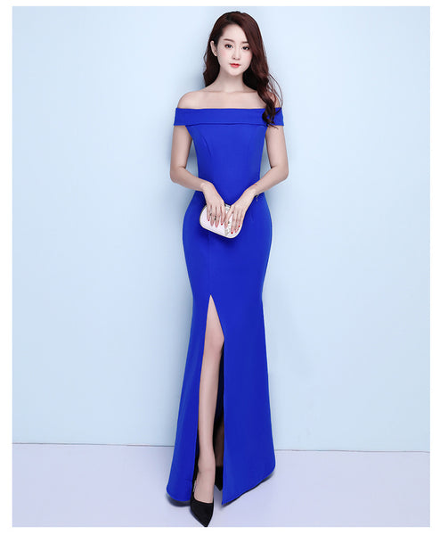 Off-the-Shoulder Mermaid Evening Gown