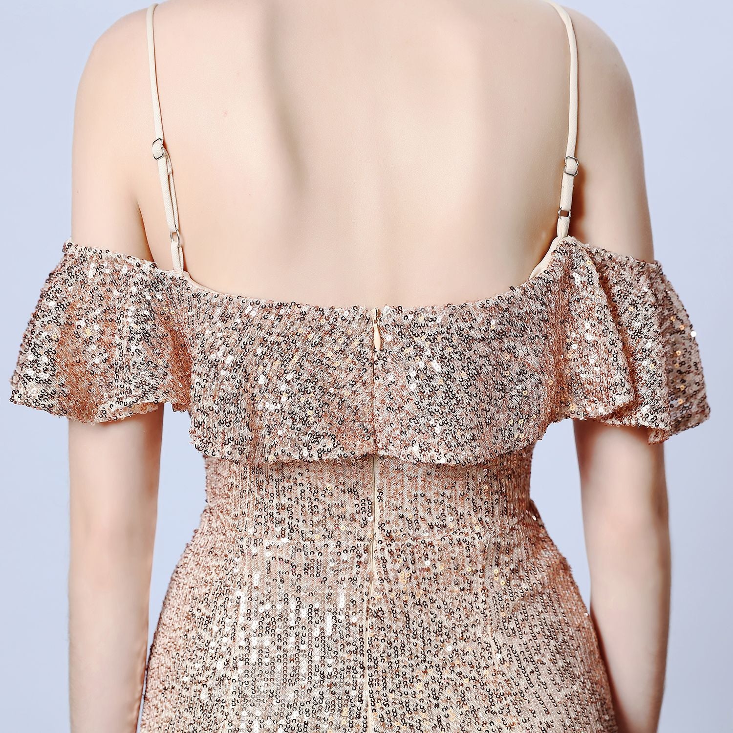 Elegantní mořská panna šaty s třásněmi a flitry pro formální události