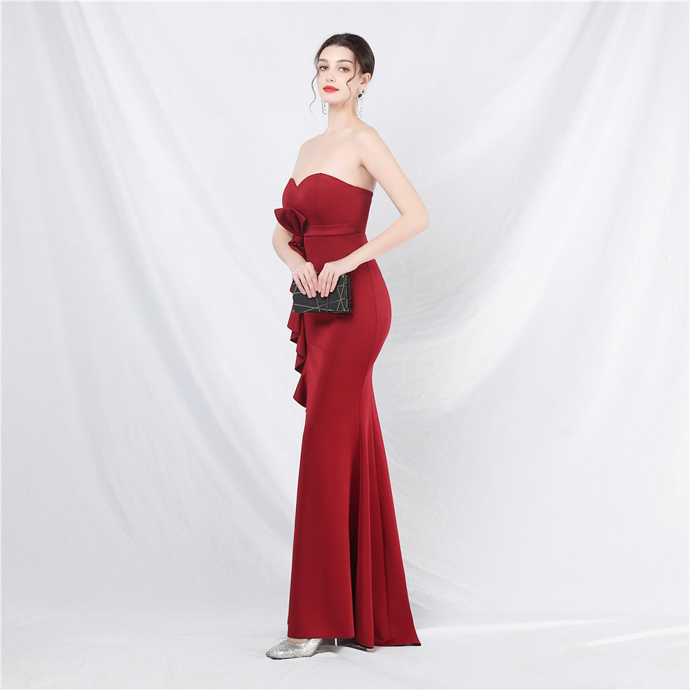 2026 Off-the-Shoulder Long Evening Gown for Weddings & Banquets