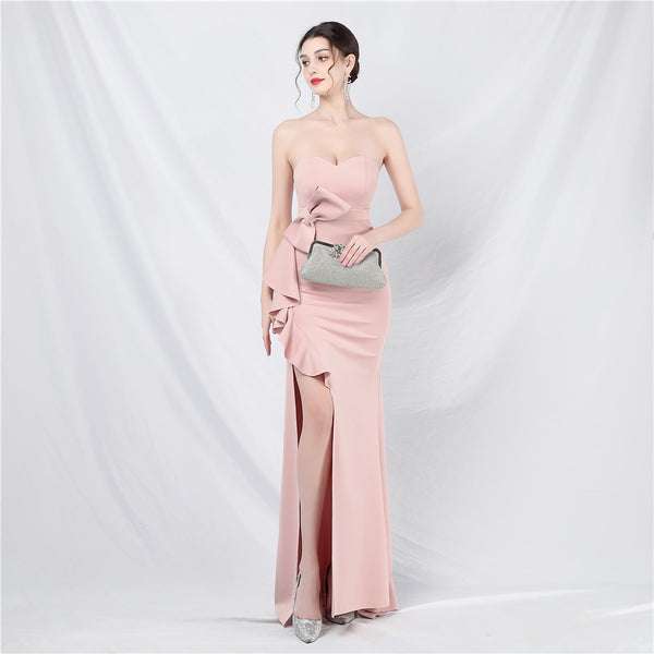 2026 Off-the-Shoulder Long Evening Gown for Weddings & Banquets