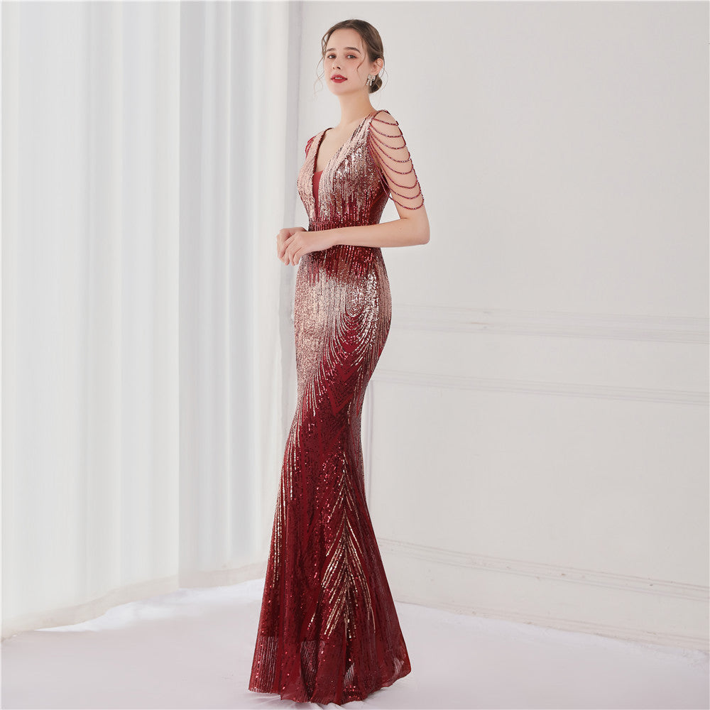 2021 Sequin Mermaid Evening Gown for Galas & Events