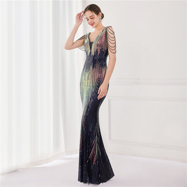 2021 Sequin Mermaid Evening Gown for Galas & Events