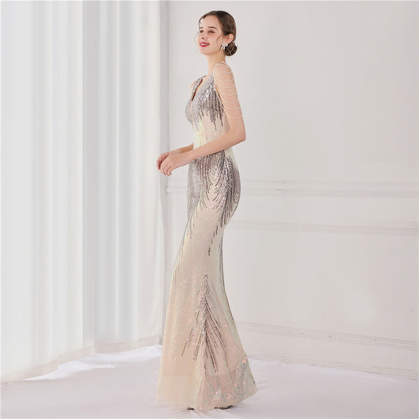 2021 Sequin Mermaid Evening Gown for Galas & Events