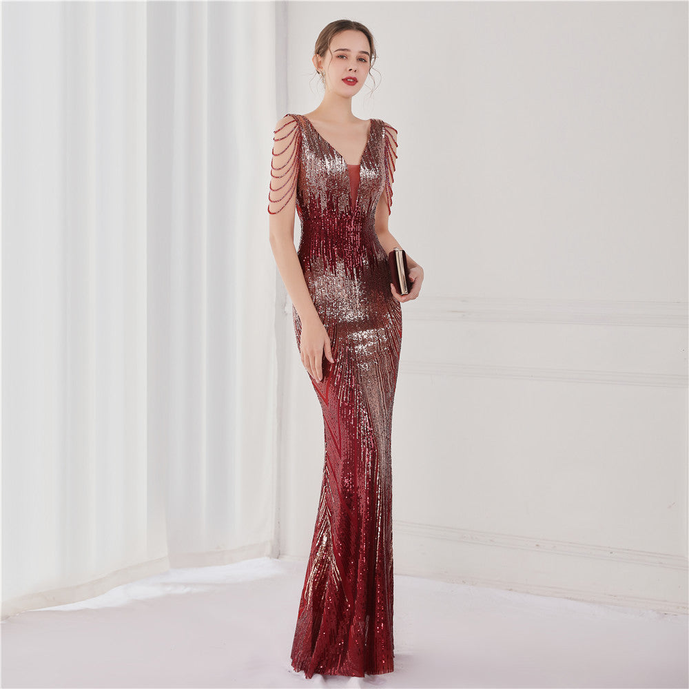 2021 Sequin Mermaid Evening Gown for Galas & Events