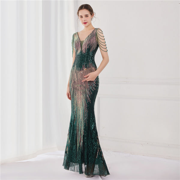 2021 Sequin Mermaid Evening Gown for Galas & Events
