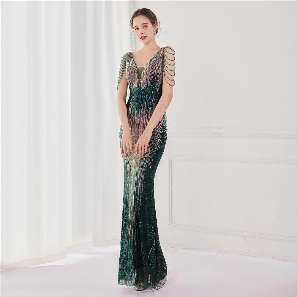 2021 Sequin Mermaid Evening Gown for Galas & Events