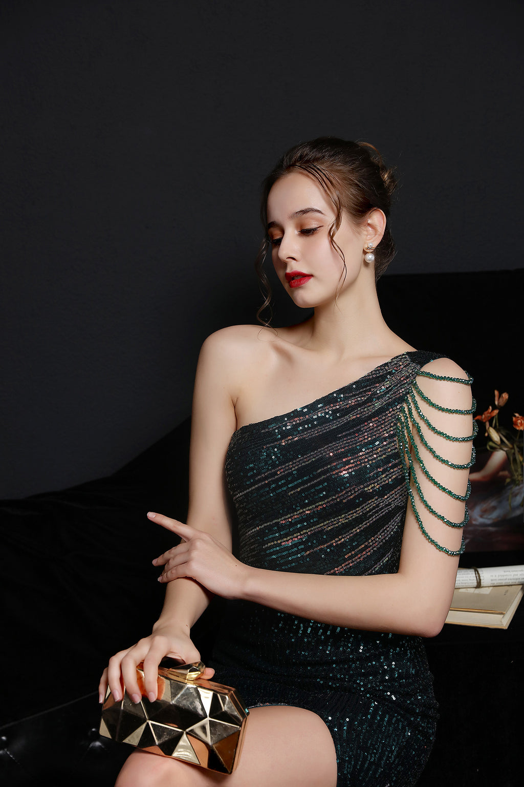 Perleťové flitrové mořská panna šaty na párty a svatby