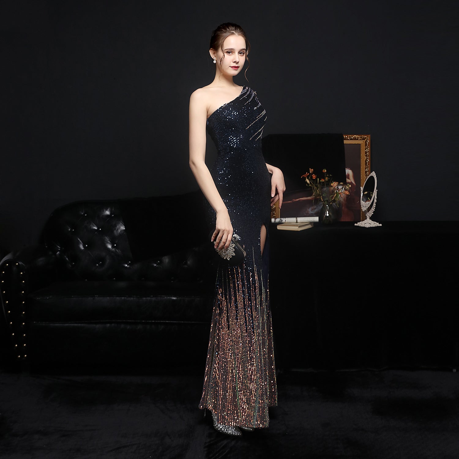 Perleťové flitrové mořská panna šaty na párty a svatby