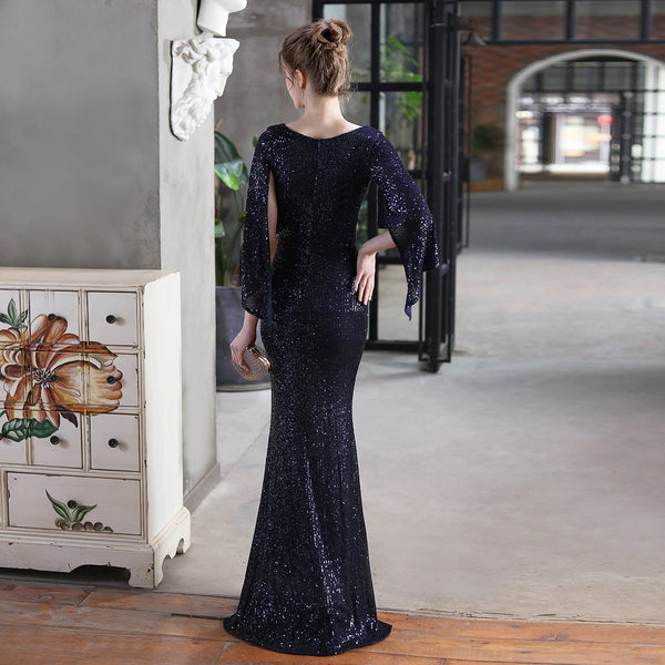 Angel Wing Sequin Mermaid Gown for Summer Galas