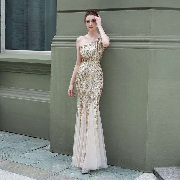 Ethereal Sequin Mermaid Gown for Parties & Weddings