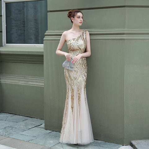 Ethereal Sequin Mermaid Gown for Parties & Weddings