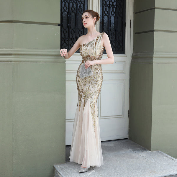 Ethereal Sequin Mermaid Gown for Parties & Weddings