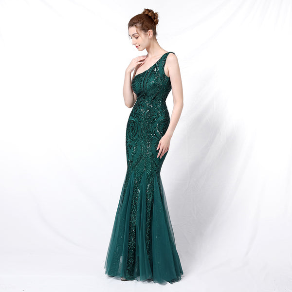 Ethereal Sequin Mermaid Gown for Parties & Weddings