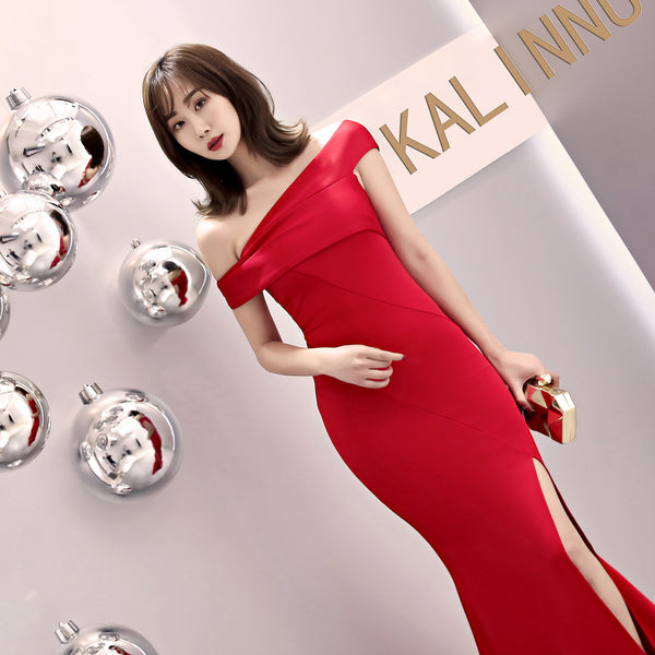 Off-the-Shoulder Sequin Mermaid Dress (6 Colors Available)