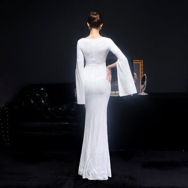 Elegant Sequin Mermaid Gown for Banquets & Parties