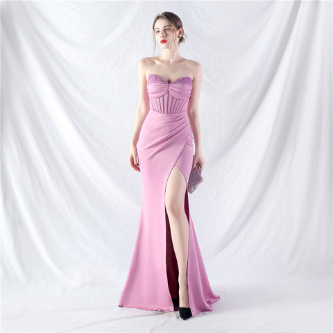 Structured Corset Gown with Heavy Beadwork